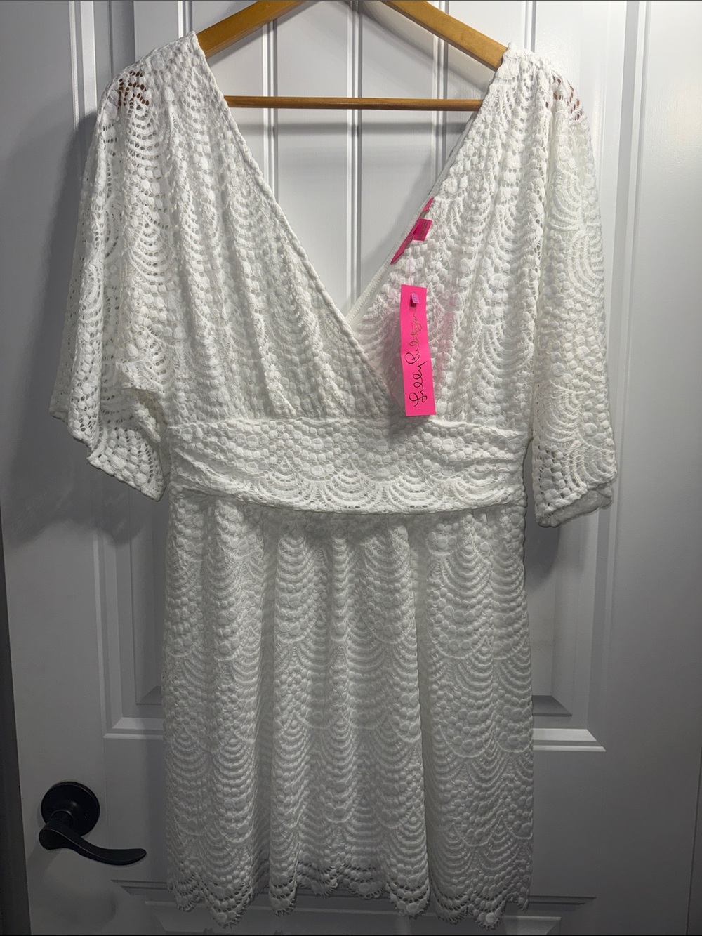 Lilly Pulitzer Romper Skort Parigi Resort White Scalloped Shell Lace Size M NWT